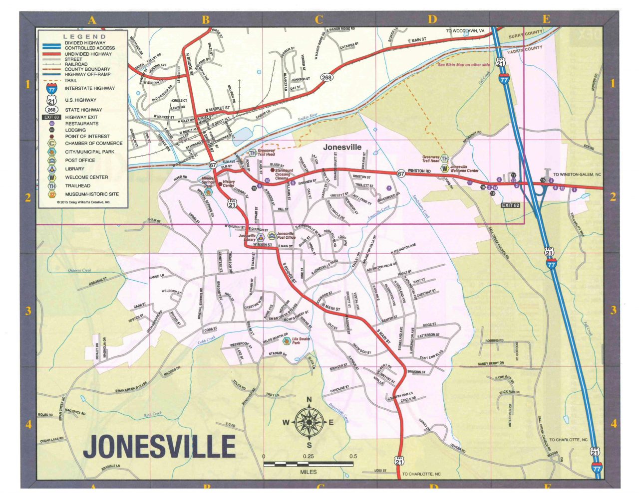 Maps and Info Jonesville, NC